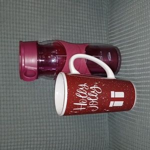 2pc plum/wine Holiday drinkware (122623F).